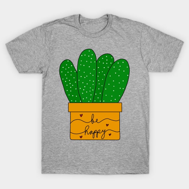 Cute Cactus Design #138: Happy Cacti Bunch T-Shirt by DreamCactus